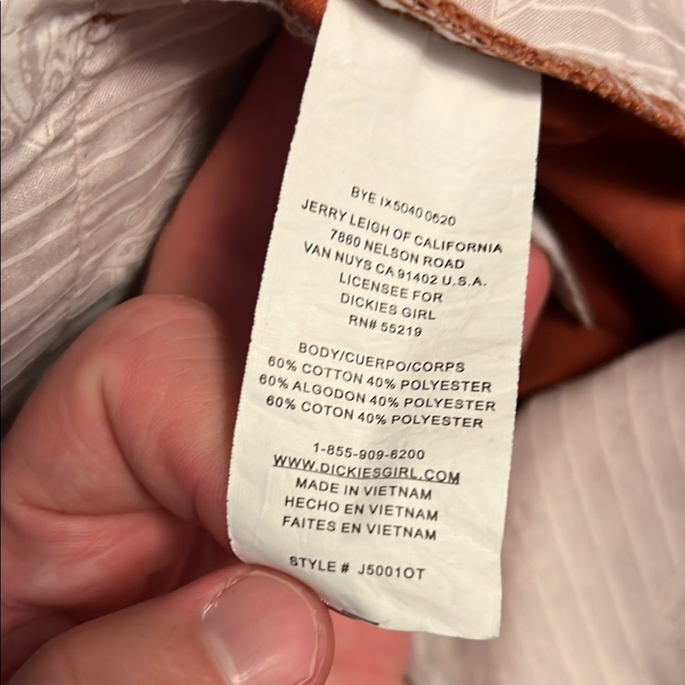 Rust Orange Women’s Dickies Chinos - Picture 6 of 6